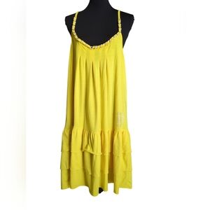 COOGI Yellow Ruffled Mini Dress